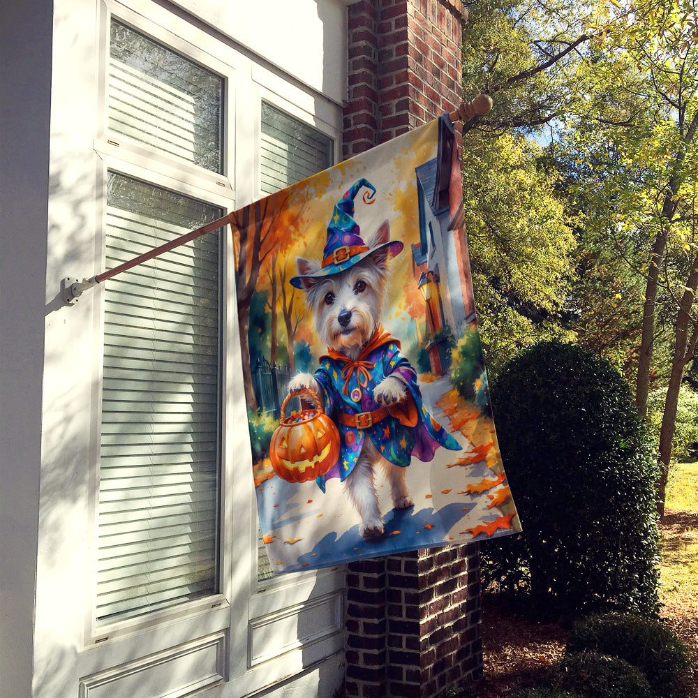 Westie Halloween Trick or Treat House Flag