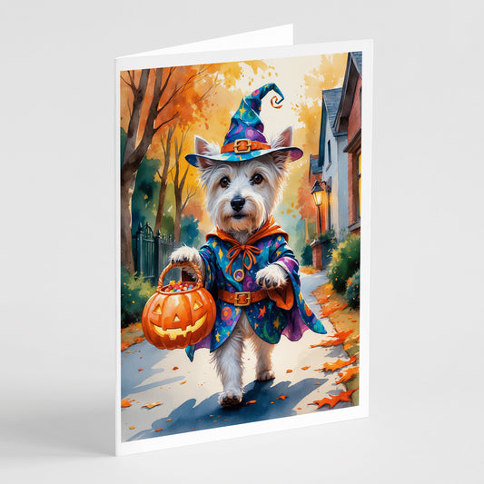 Buy this Westie Halloween Trick or Treat Greeting Cards Pack of 8