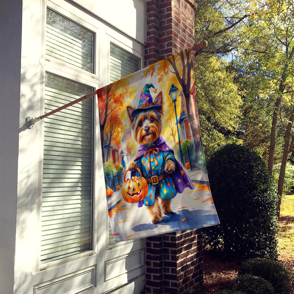Yorkshire Terrier Yorkie Halloween Trick or Treat House Flag