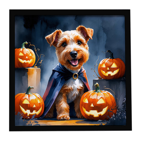 Buy this Airedale Terrier Puppy Halloween Framed Metal Print