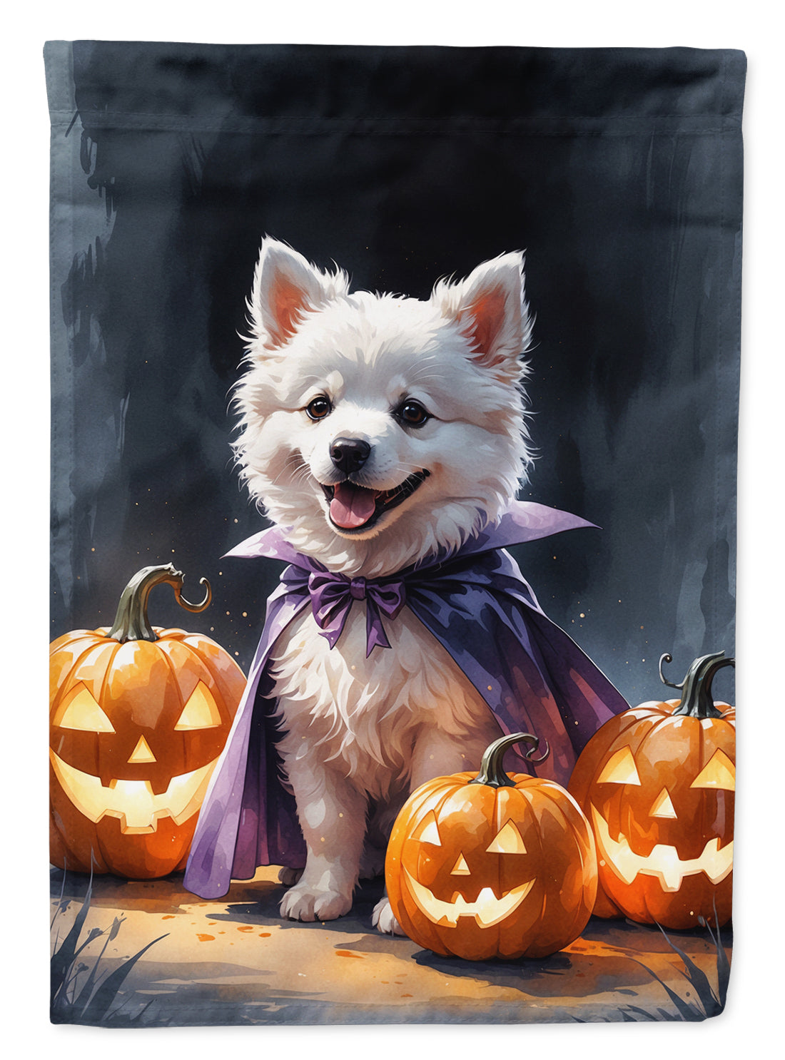 Buy this American Eskimo Puppy Halloween House Flag