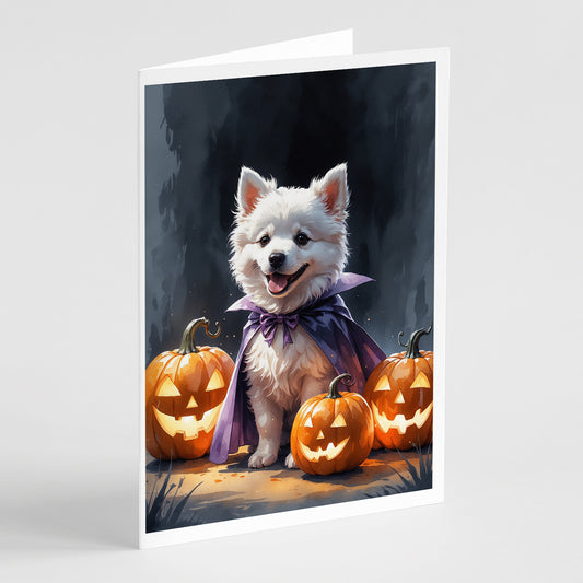 Buy this American Eskimo Puppy Halloween Greeting Cards Pack of 8