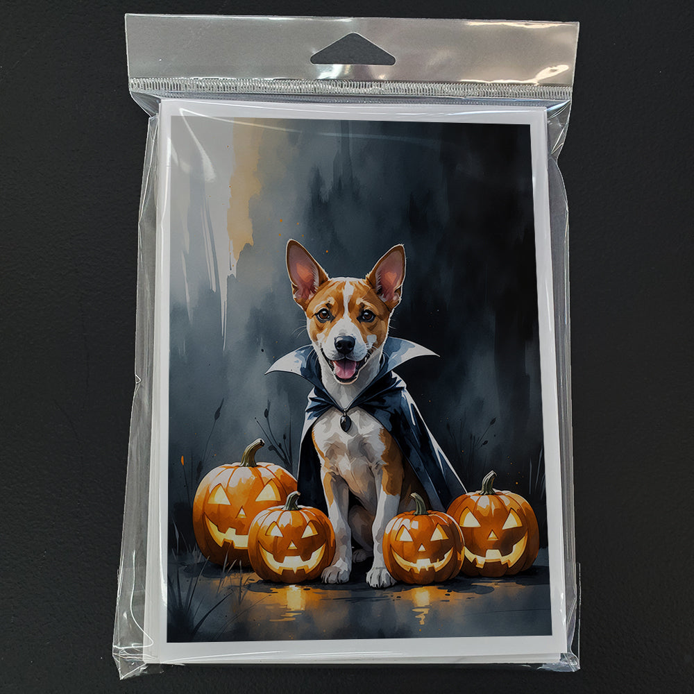 Basenji Puppy Halloween Greeting Cards Pack of 8