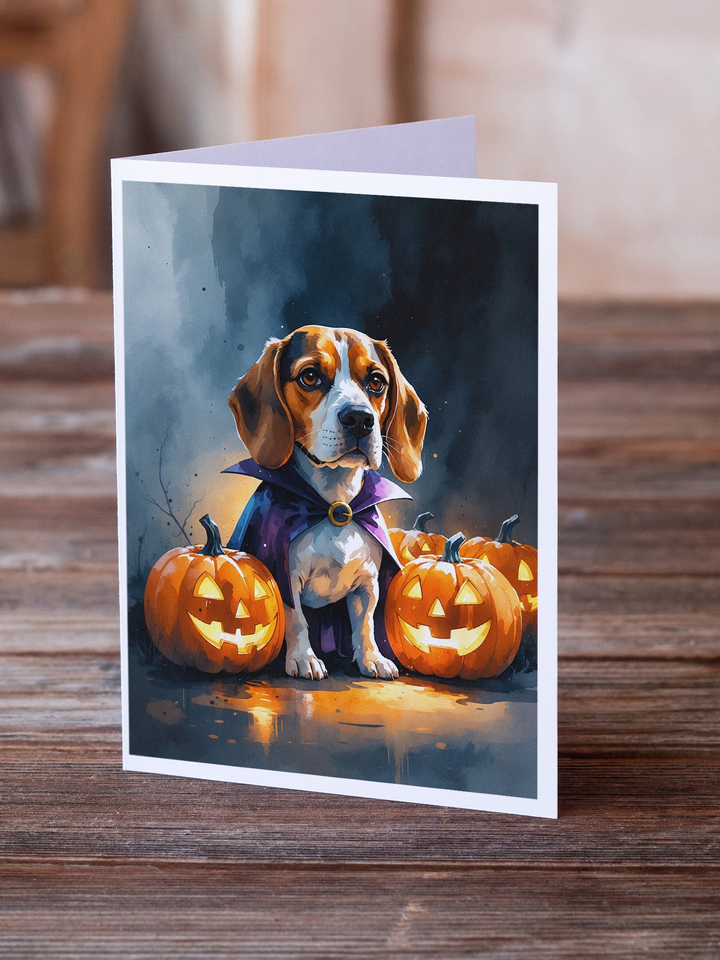 Beagle Puppy Halloween Greeting Cards Pack of 8