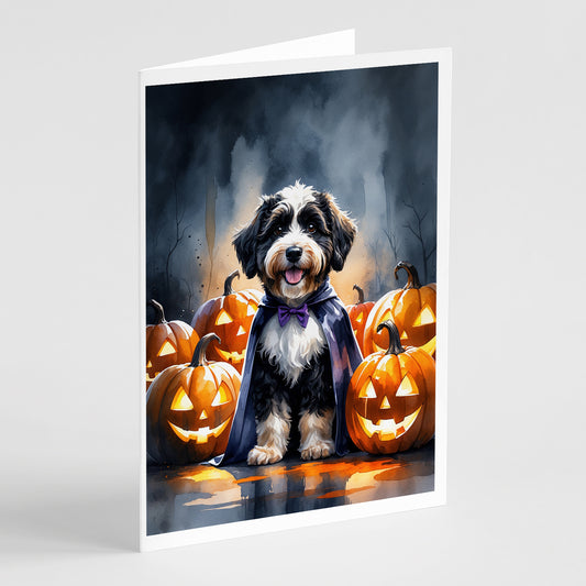 Buy this Bernedoodle Puppy Halloween Greeting Cards Pack of 8