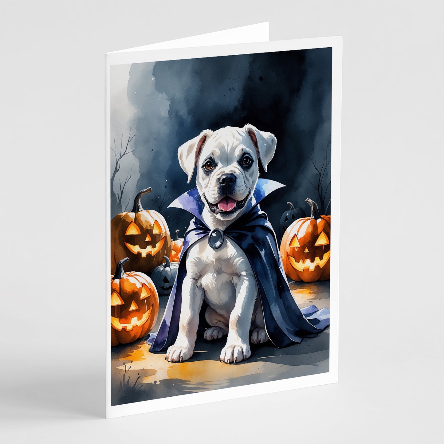 Buy this White Boxer Puppy Halloween Greeting Cards Pack of 8