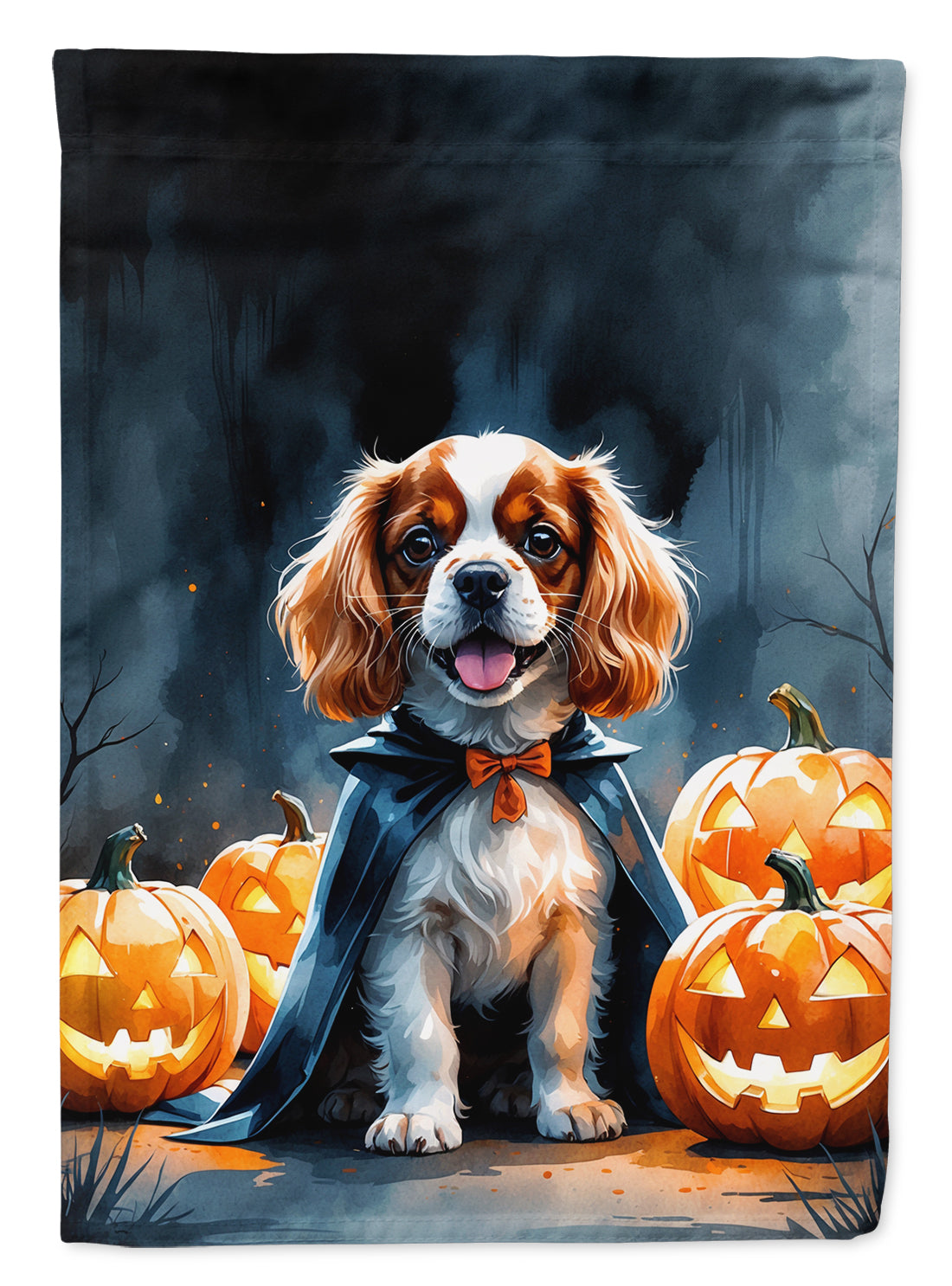 Buy this Cavalier Spaniel Puppy Halloween Garden Flag