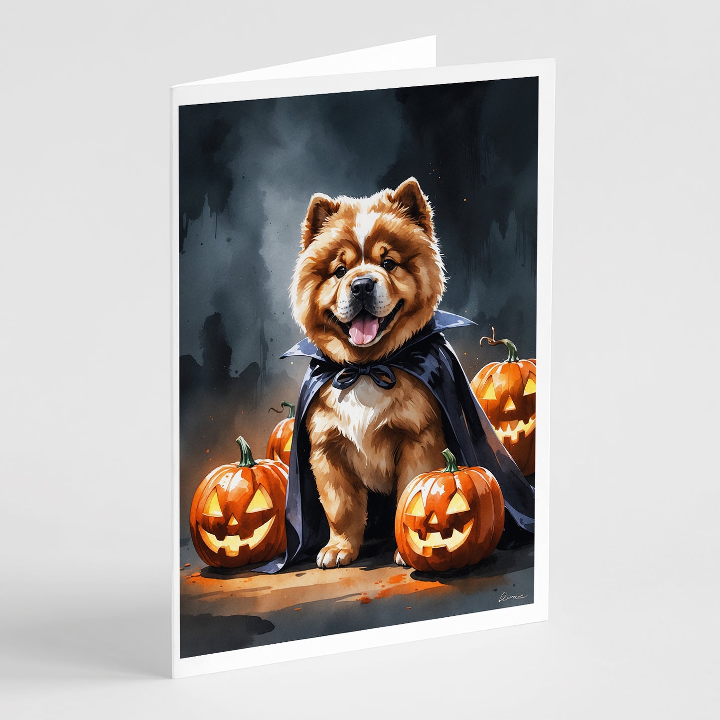 Buy this Chow Chow Puppy Halloween Greeting Cards Pack of 8