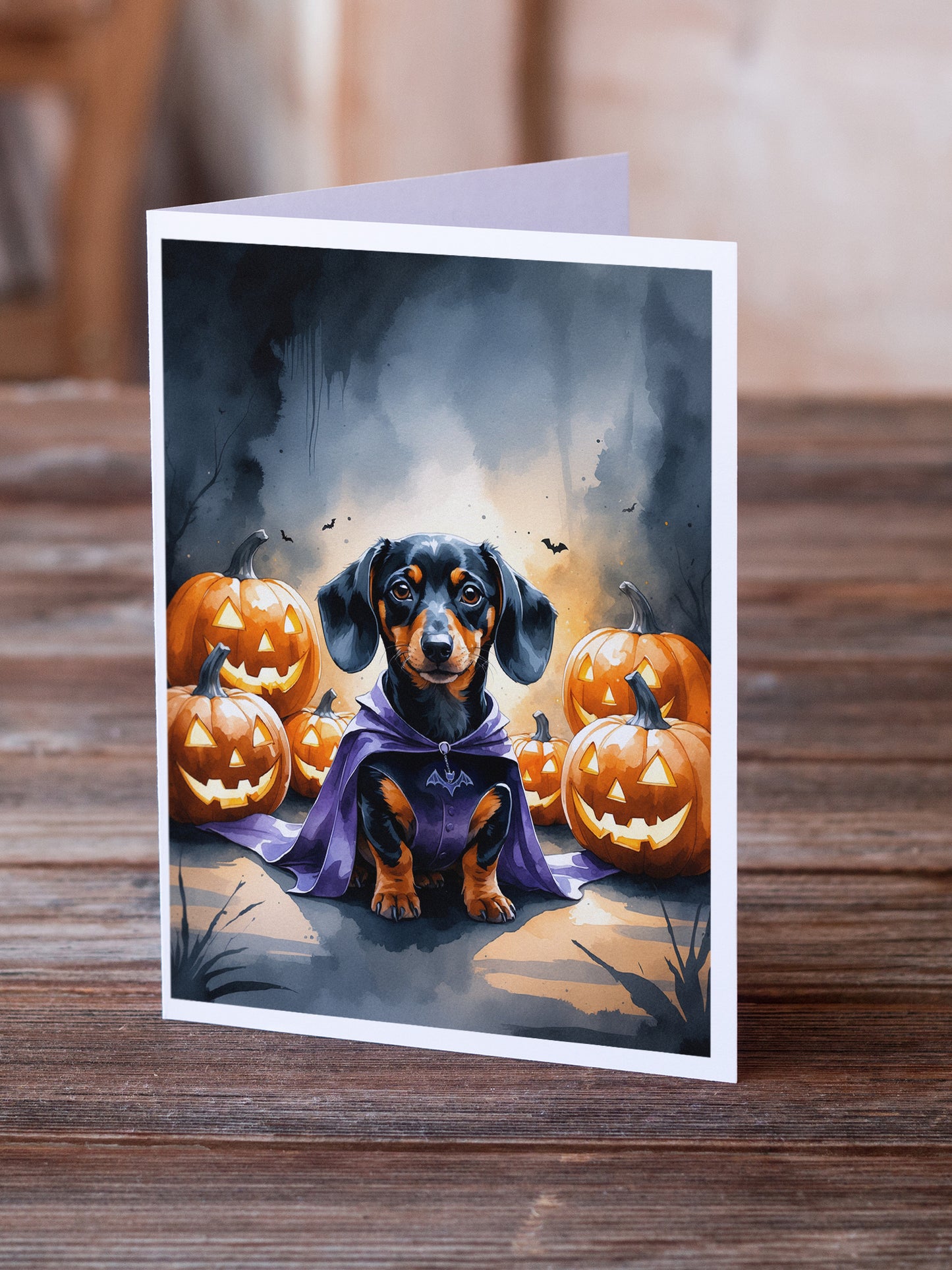 Dachshund Puppy Halloween Greeting Cards Pack of 8