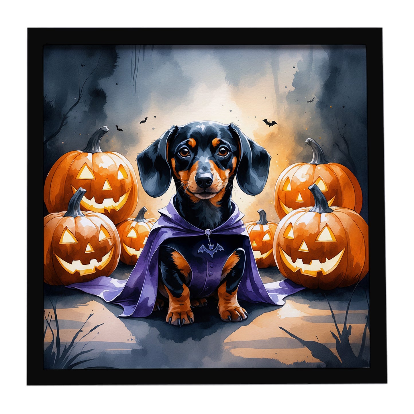 Buy this Dachshund Puppy Halloween Framed Metal Print