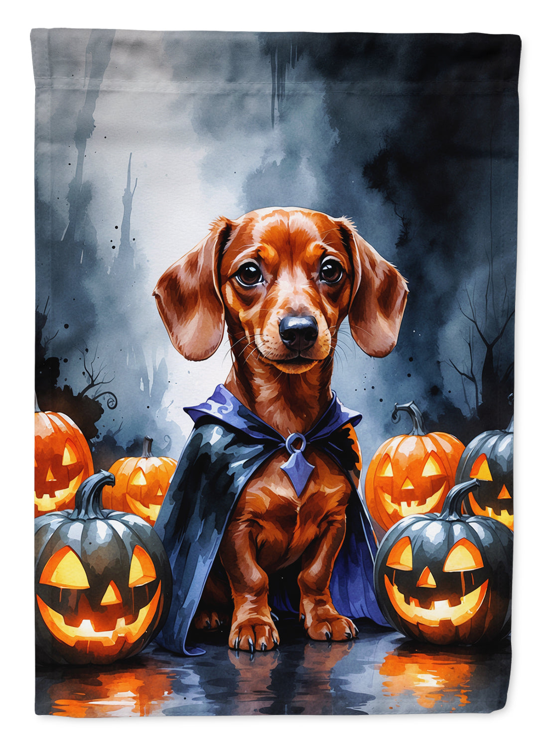 Buy this Red Dachshund Puppy Halloween House Flag