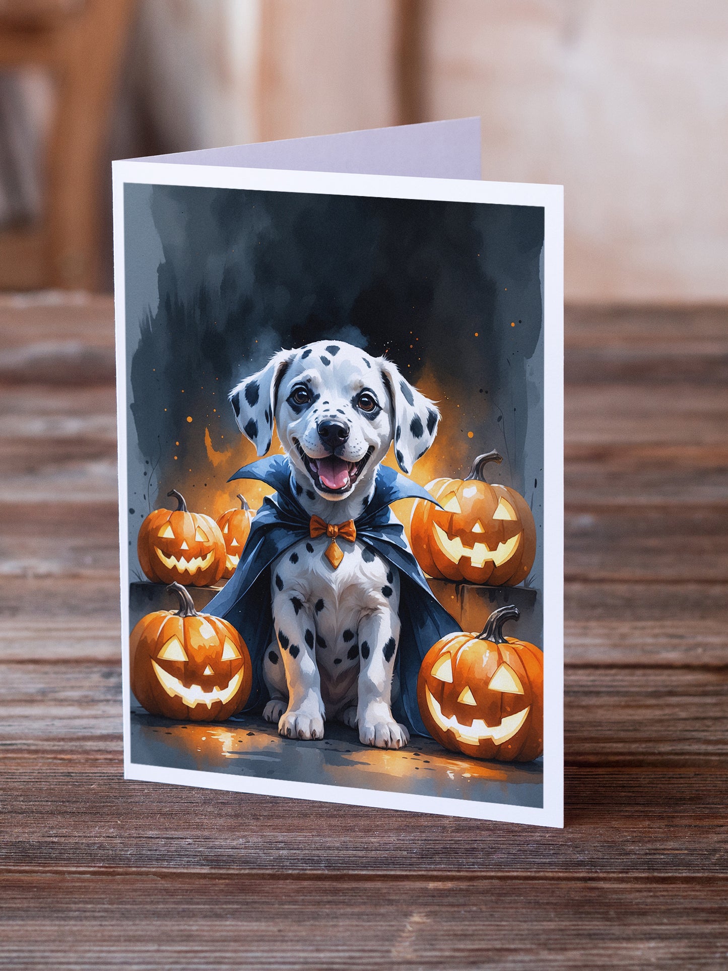 Dalmatian Puppy Halloween Greeting Cards Pack of 8