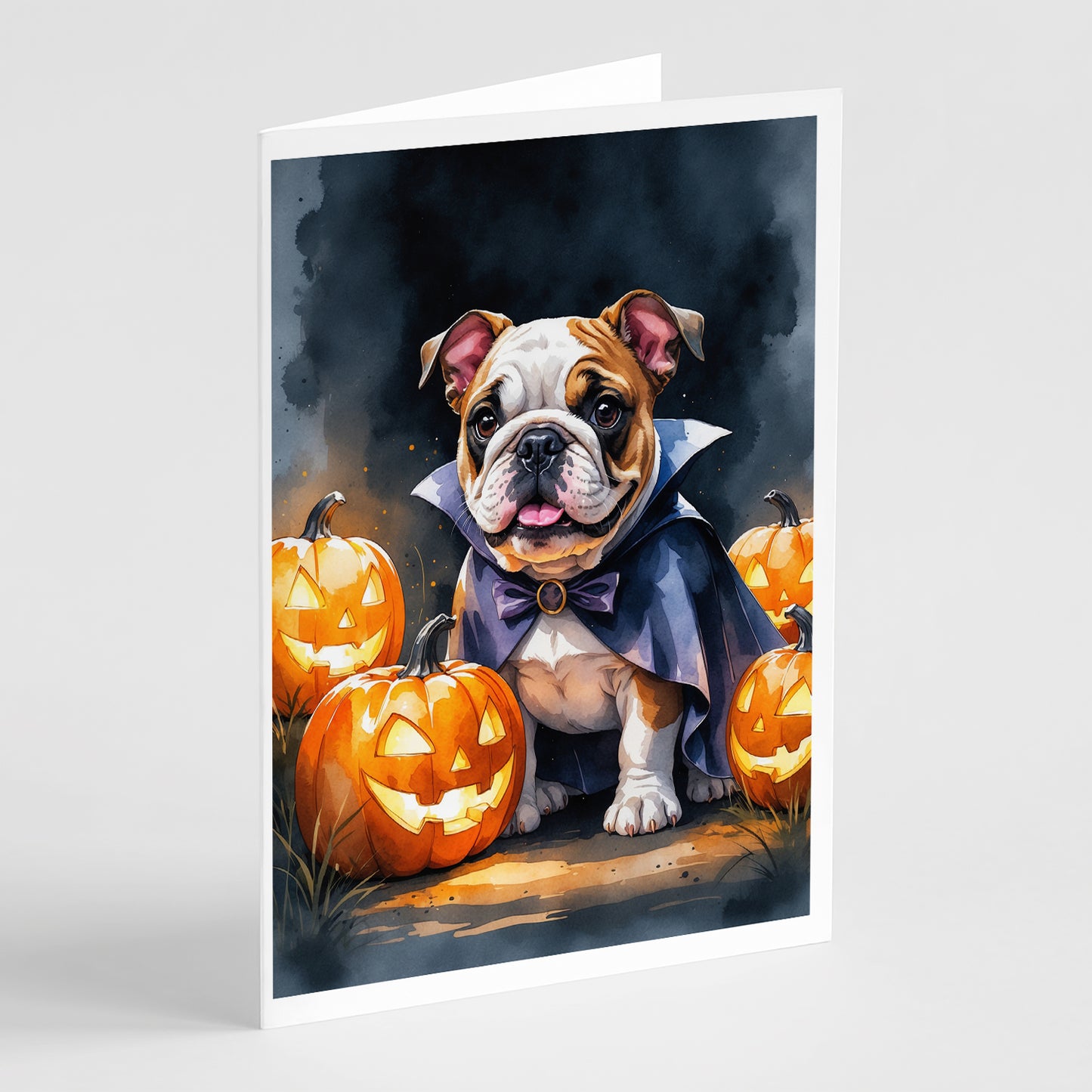 Buy this English Bulldog Puppy Halloween Greeting Cards Pack of 8