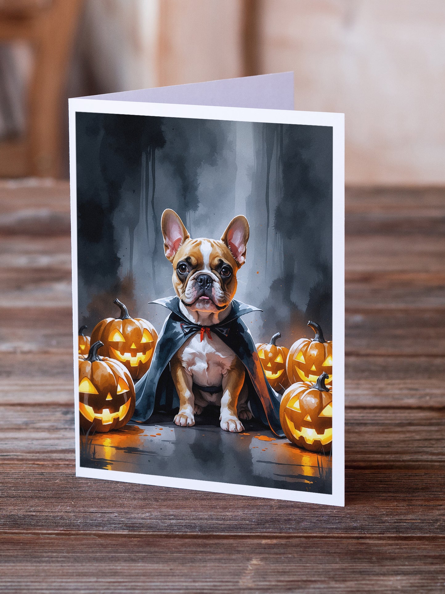 French Bulldog Puppy Halloween Greeting Cards Pack of 8
