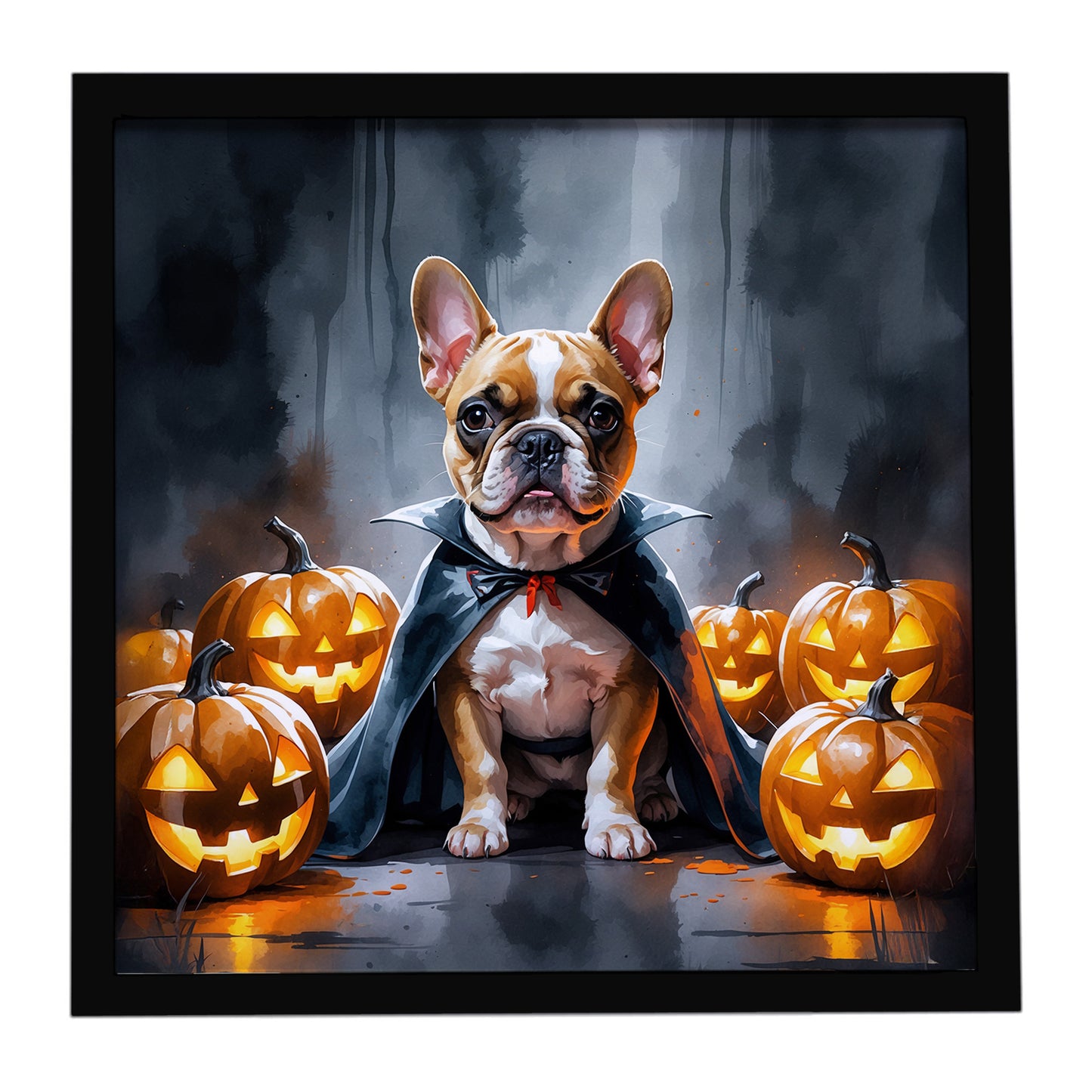 Buy this French Bulldog Puppy Halloween Framed Metal Print