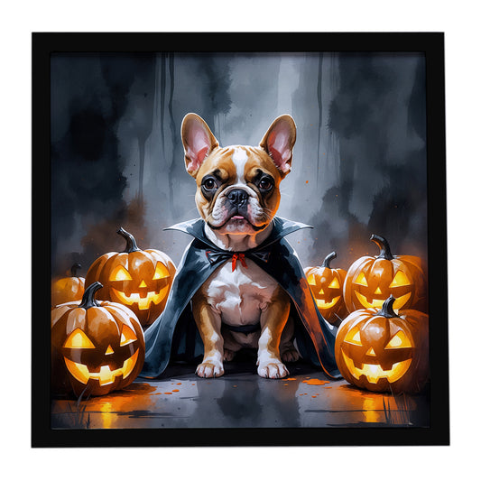 Buy this French Bulldog Puppy Halloween Framed Metal Print