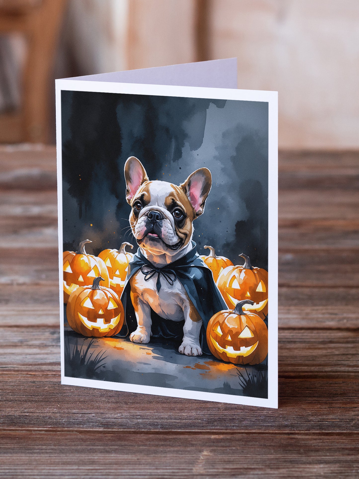 French Bulldog Puppy Halloween Greeting Cards Pack of 8