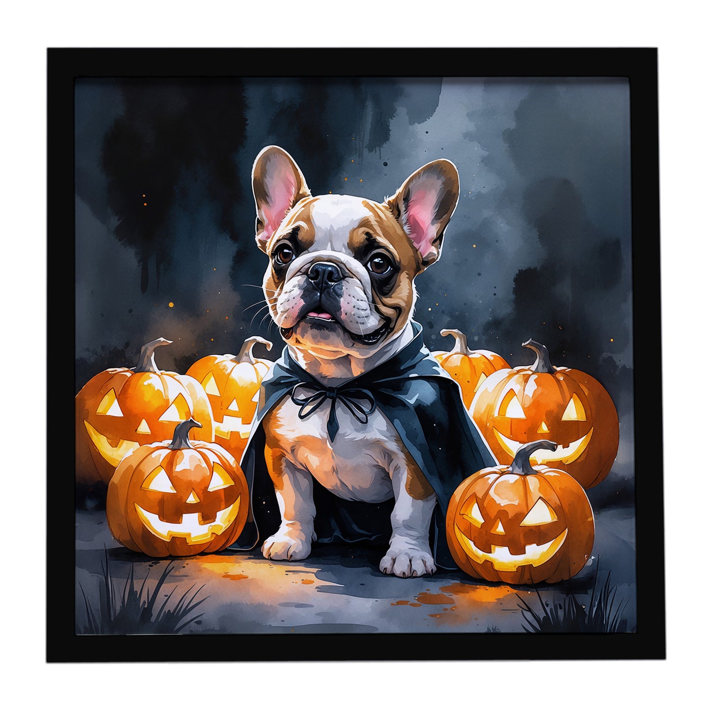 Buy this French Bulldog Puppy Halloween Framed Metal Print