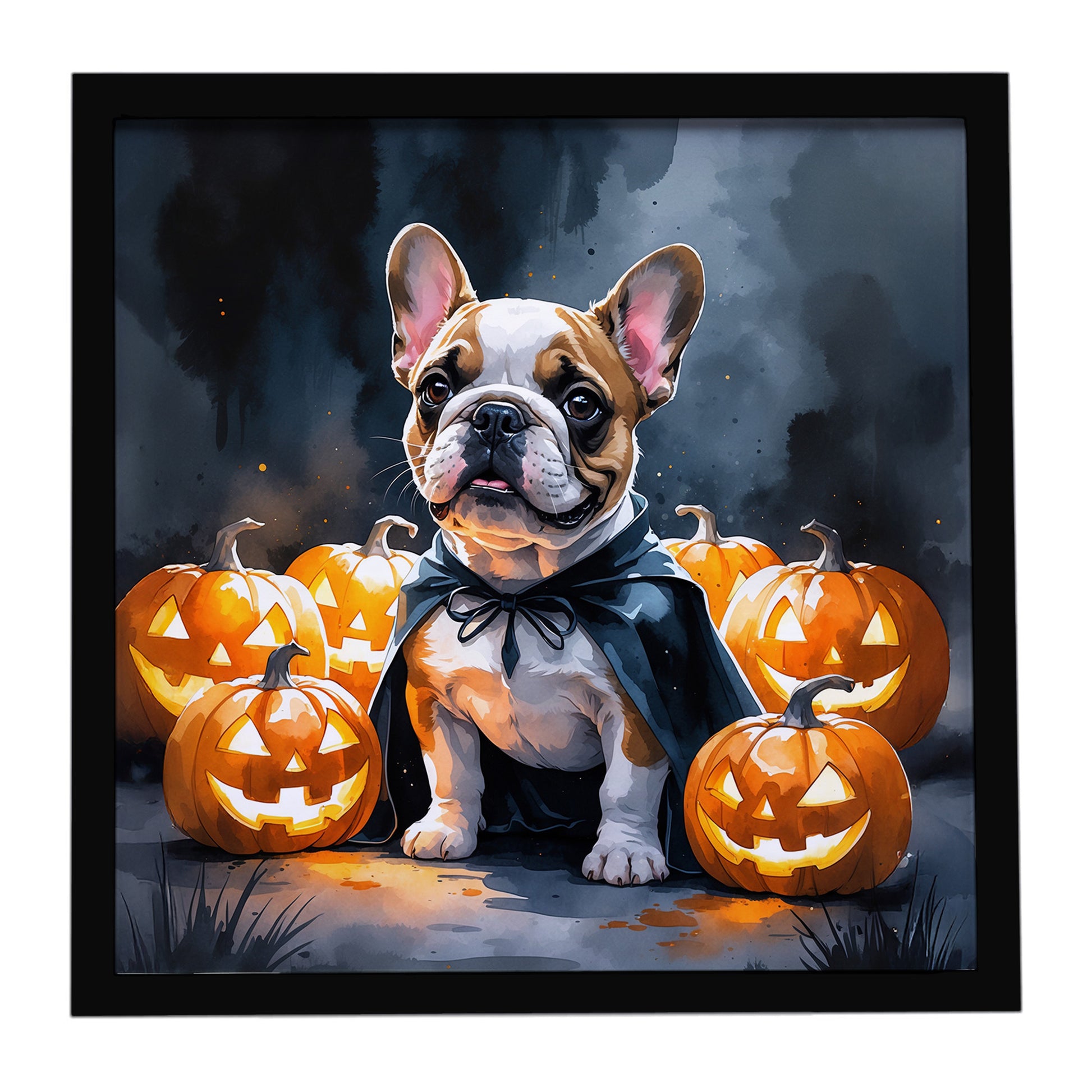 Buy this French Bulldog Puppy Halloween Framed Metal Print
