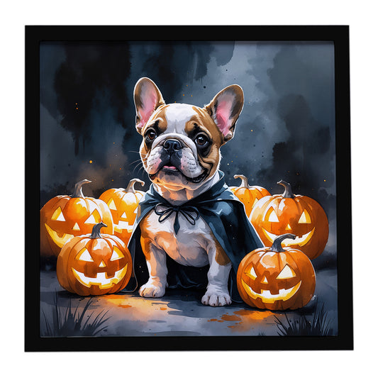 Buy this French Bulldog Puppy Halloween Framed Metal Print