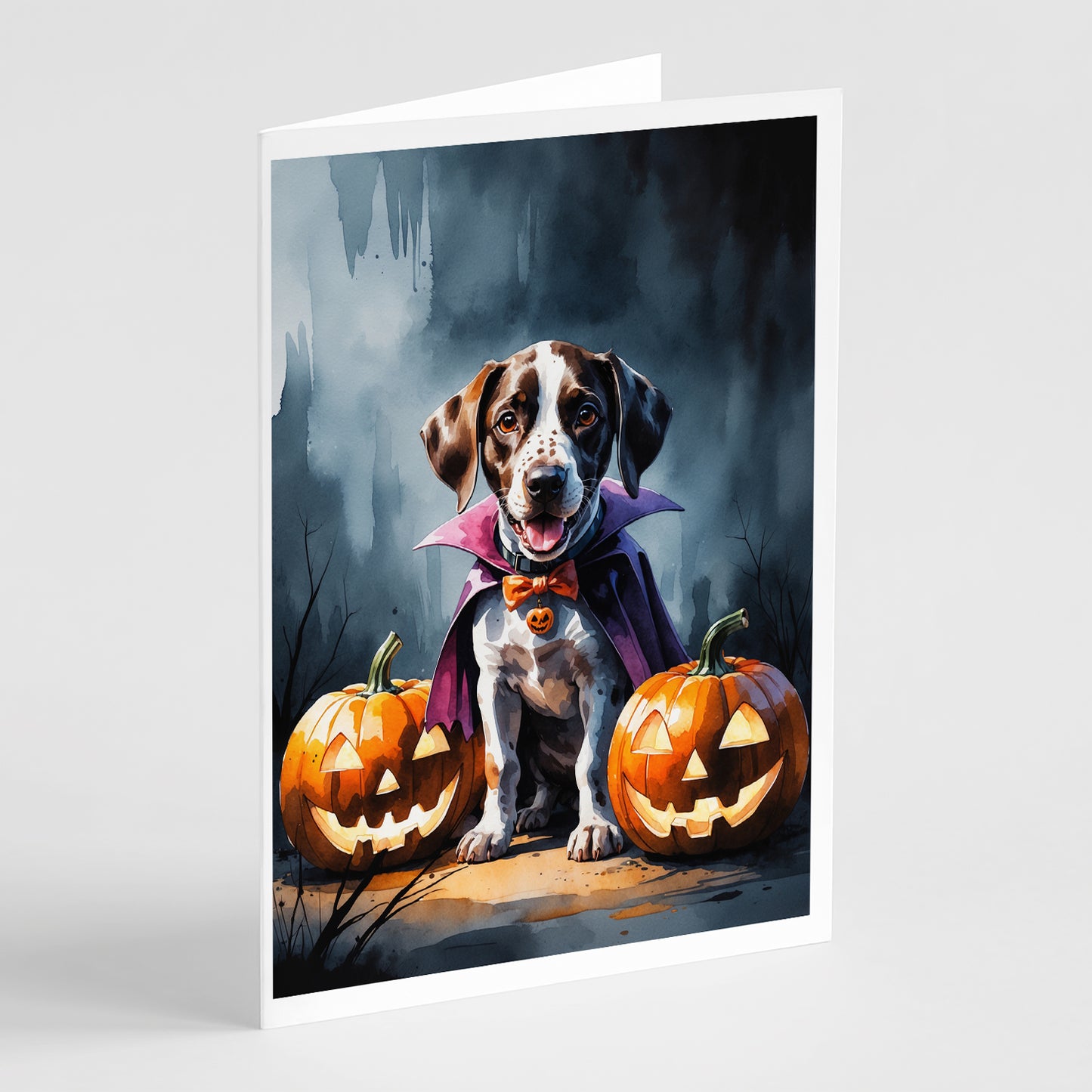 Buy this German Shorthaired Pointer Puppy Halloween Greeting Cards Pack of 8
