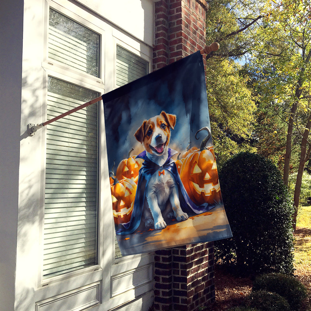 Jack Russell Terrier Puppy Halloween House Flag