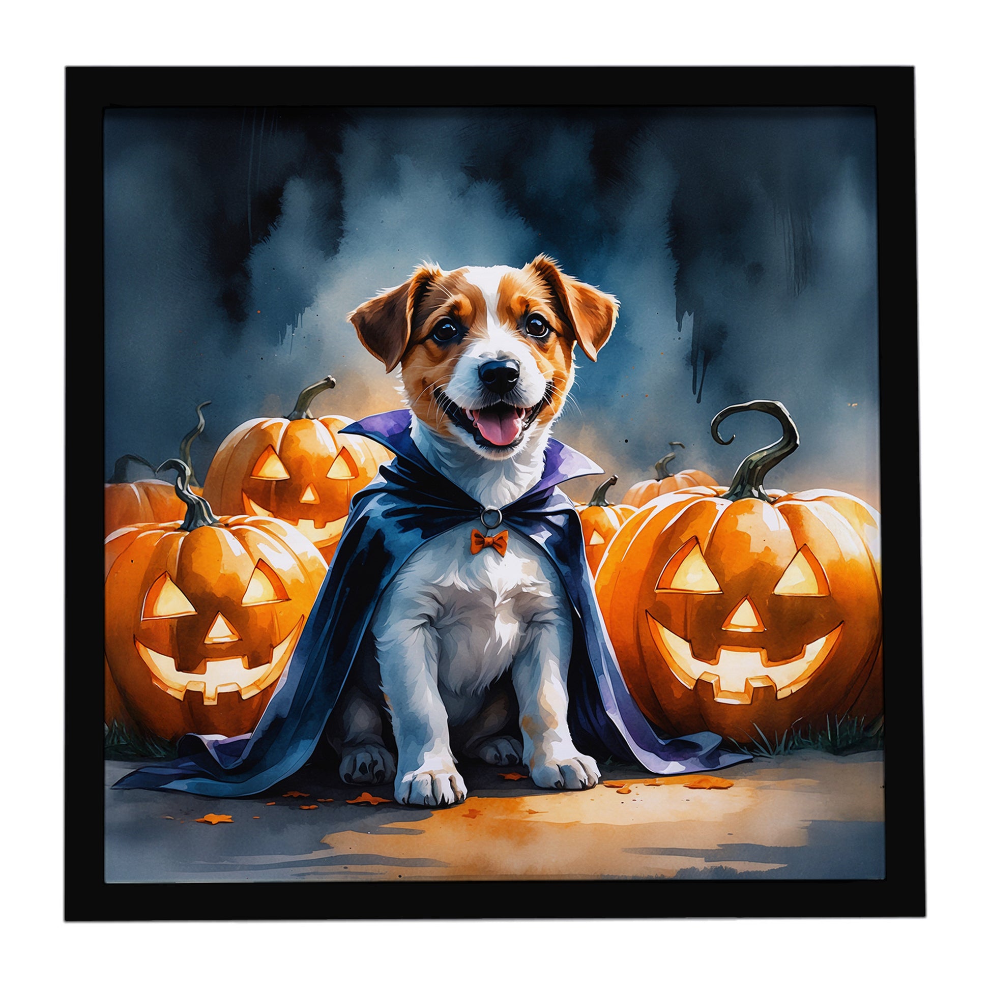 Buy this Jack Russell Terrier Puppy Halloween Framed Metal Print