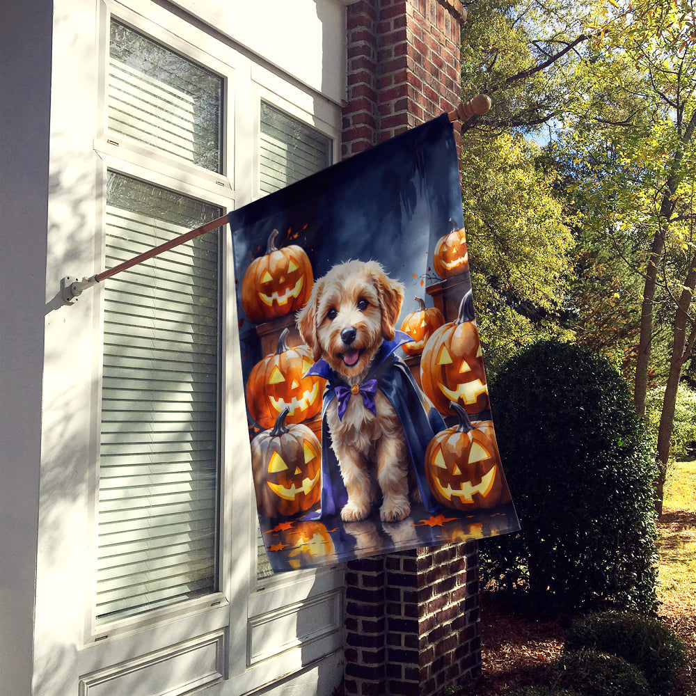 Labradoodle Puppy Halloween House Flag