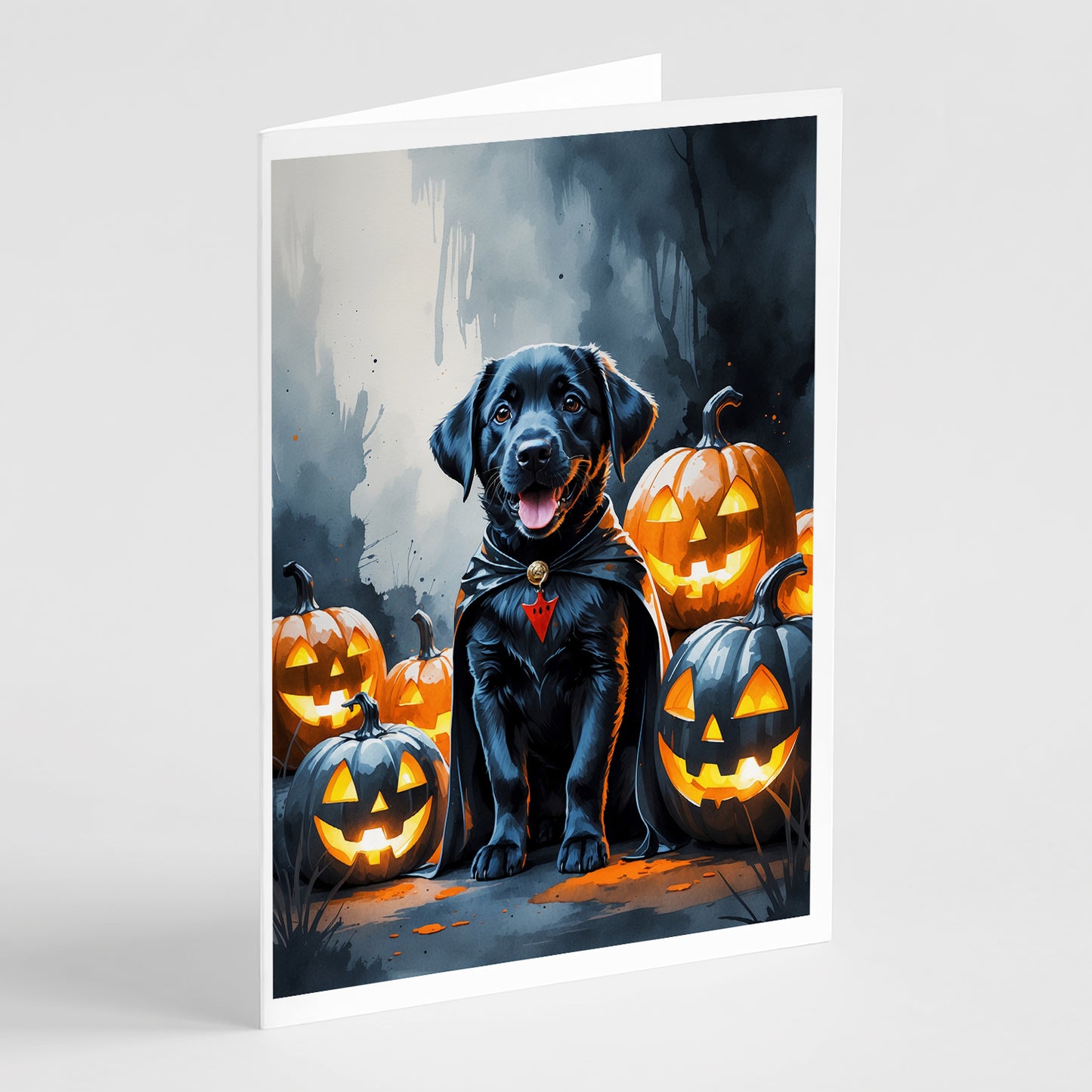 Buy this Black Labrador Retriever Puppy Halloween Greeting Cards Pack of 8
