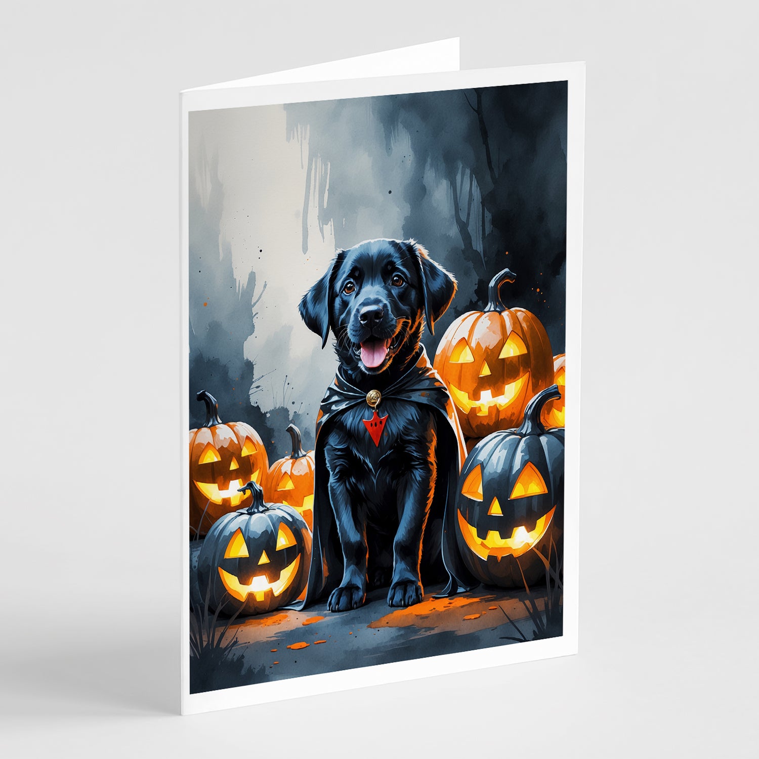 Buy this Black Labrador Retriever Puppy Halloween Greeting Cards Pack of 8