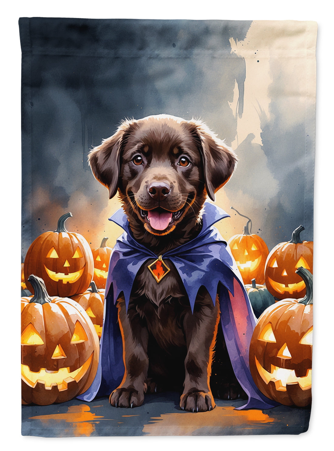 Buy this Chocolate Labrador Retriever Puppy Halloween House Flag