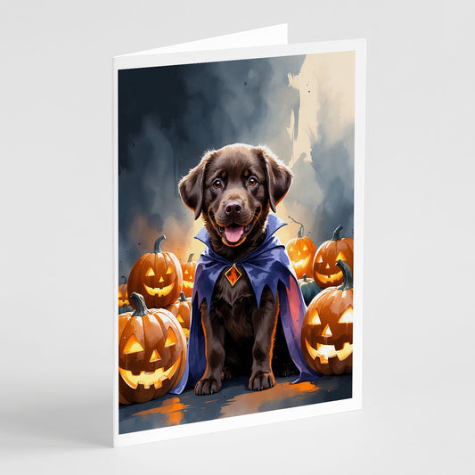 Buy this Chocolate Labrador Retriever Puppy Halloween Greeting Cards Pack of 8
