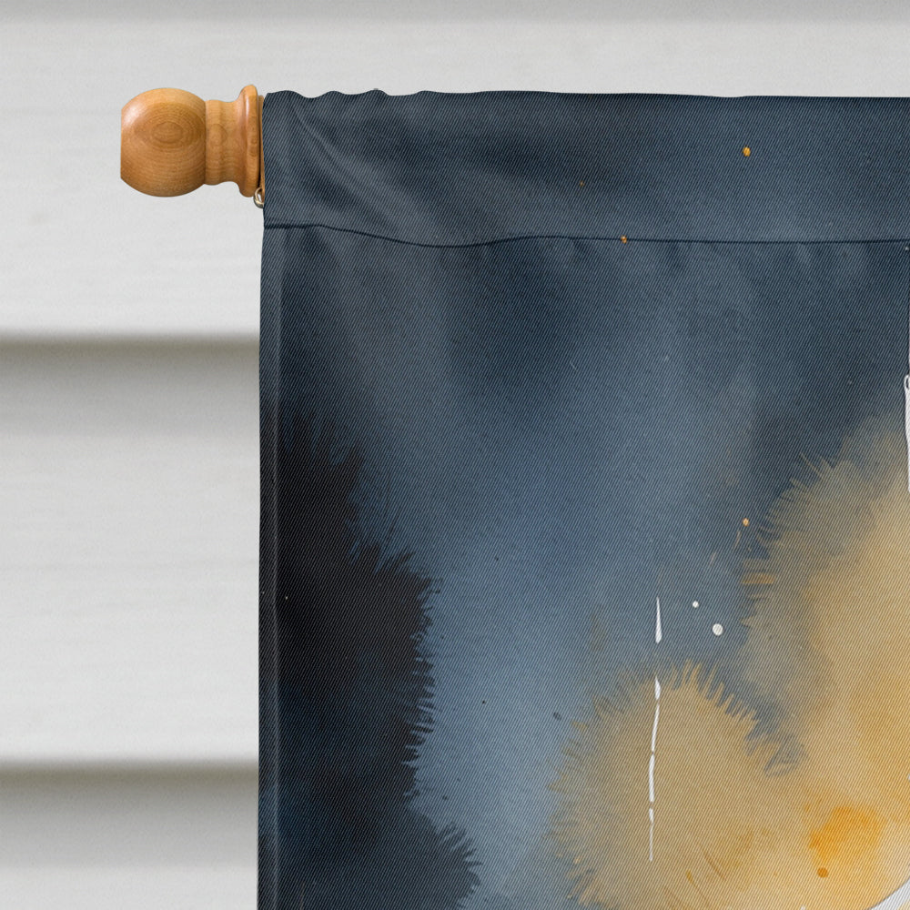 Yellow Labrador Retriever Puppy Halloween House Flag