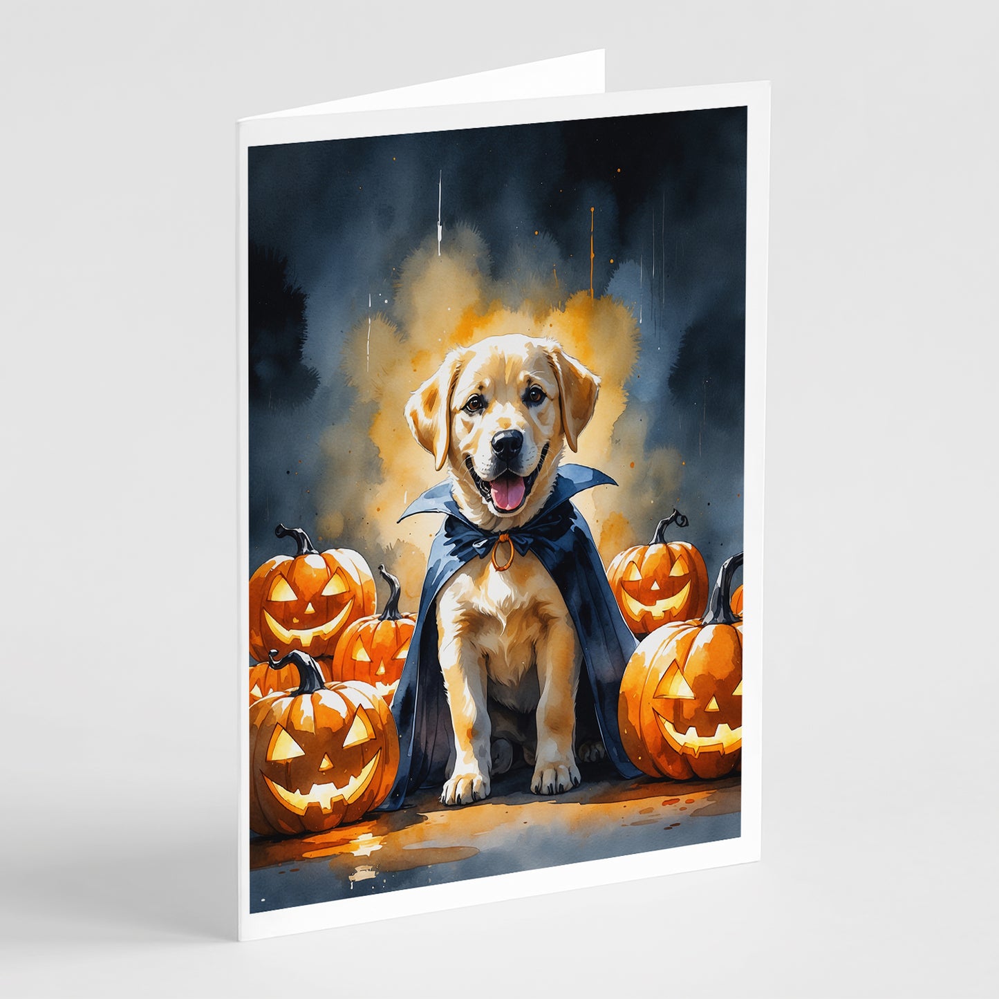 Buy this Yellow Labrador Retriever Puppy Halloween Greeting Cards Pack of 8