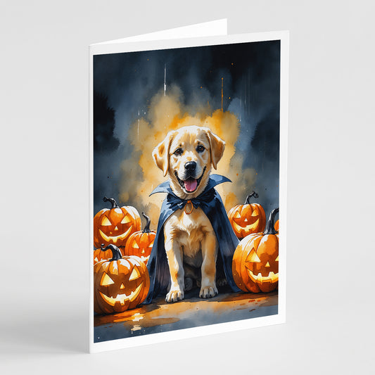 Buy this Yellow Labrador Retriever Puppy Halloween Greeting Cards Pack of 8