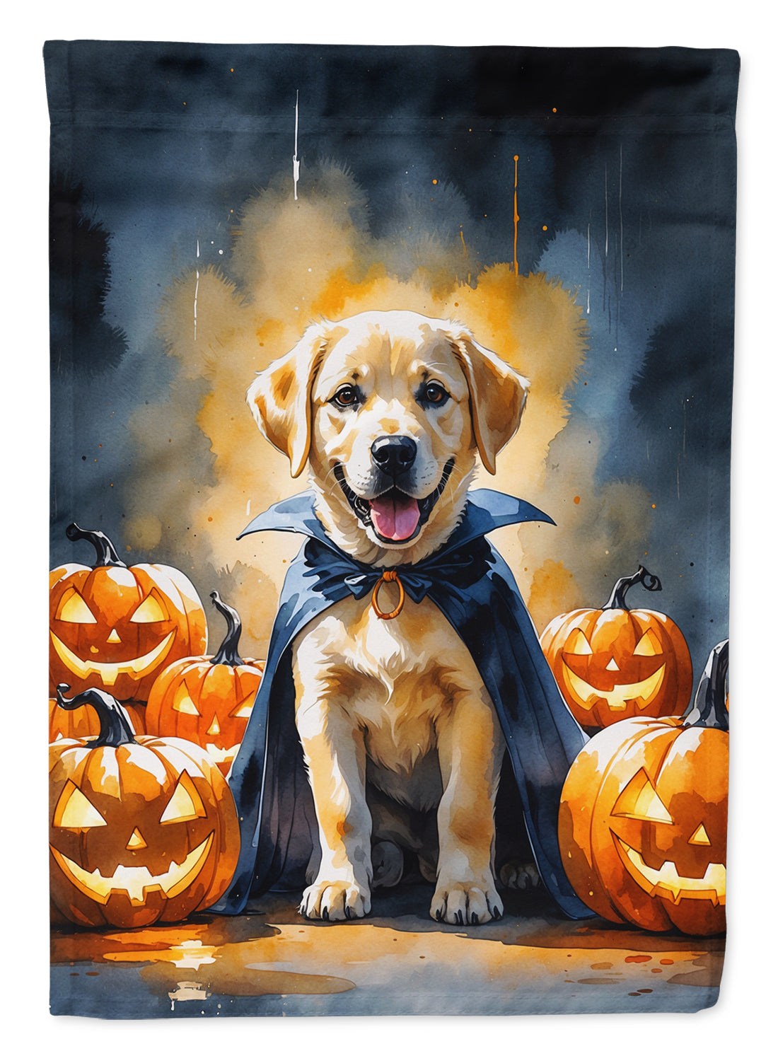 Buy this Yellow Labrador Retriever Puppy Halloween Garden Flag