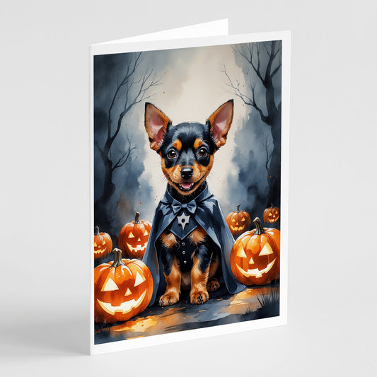 Buy this Miniature Pinscher Puppy Halloween Greeting Cards Pack of 8