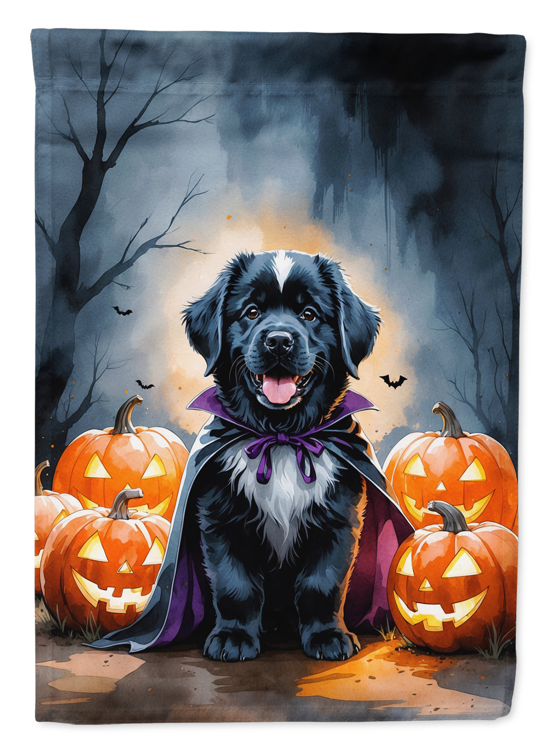 Buy this Newfoundland Puppy Halloween Garden Flag