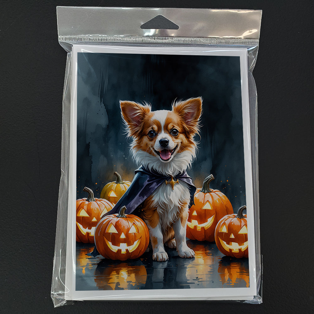 Papillon Puppy Halloween Greeting Cards Pack of 8