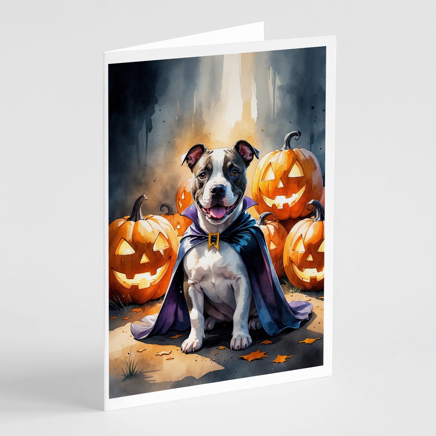Buy this Pit Bull Terrier Puppy Halloween Greeting Cards Pack of 8