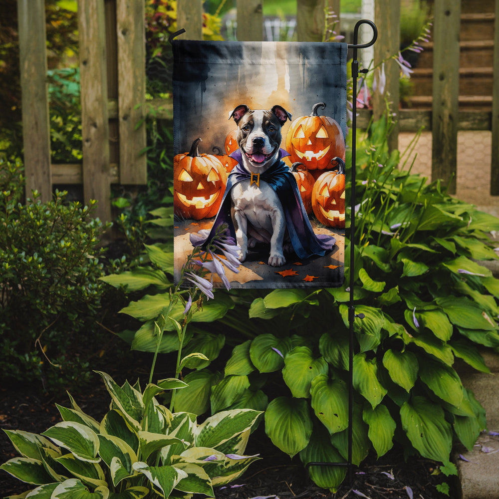 Pit Bull Terrier Puppy Halloween Garden Flag