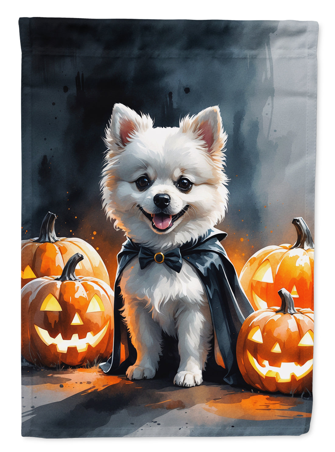 Buy this White Pomeranian Puppy Halloween Garden Flag