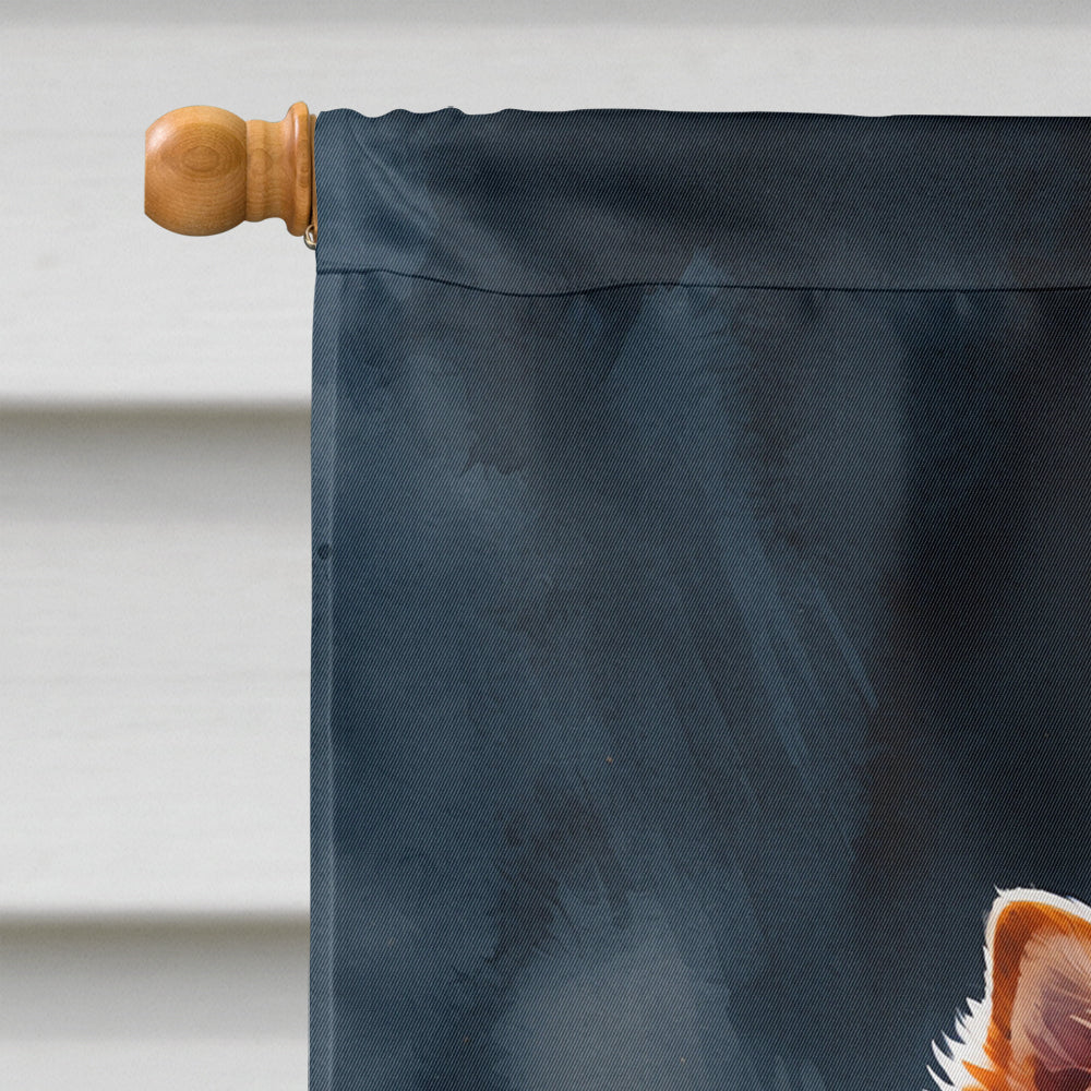 Pomeranian Puppy Halloween House Flag