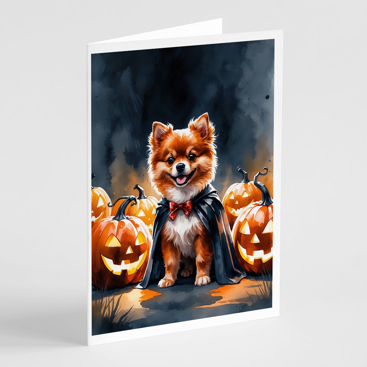 Buy this Pomeranian Puppy Halloween Greeting Cards Pack of 8