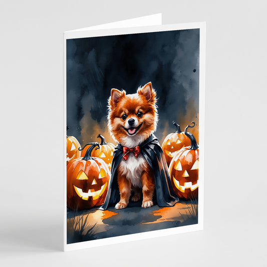 Buy this Pomeranian Puppy Halloween Greeting Cards Pack of 8