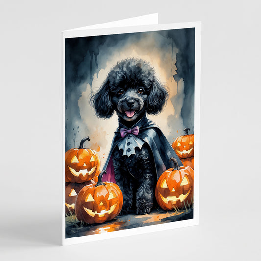 Buy this Black Poodle Puppy Halloween Greeting Cards Pack of 8