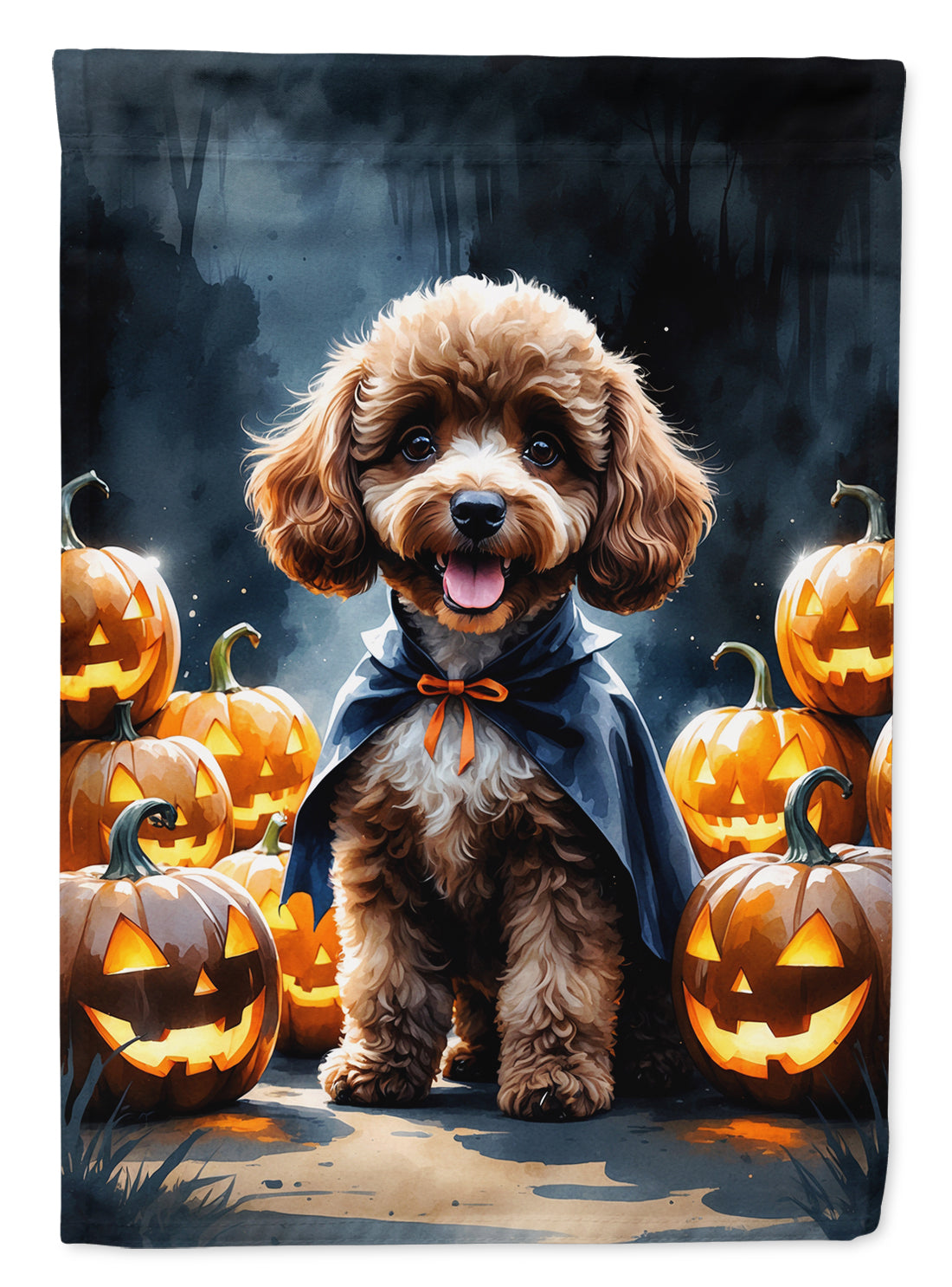 Buy this Chocolate Poodle Puppy Halloween Garden Flag