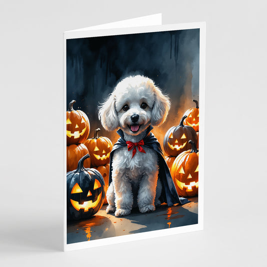 Buy this White Poodle Puppy Halloween Greeting Cards Pack of 8