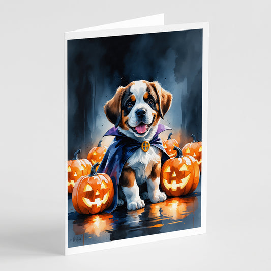 Buy this Saint Bernard Puppy Halloween Greeting Cards Pack of 8