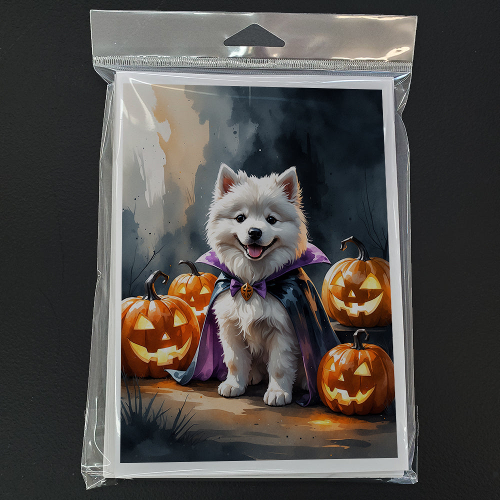 Samoyed Puppy Halloween Greeting Cards Pack of 8